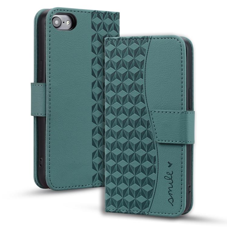 Business Diamond Buckle Leather Phone Case with Lanyard