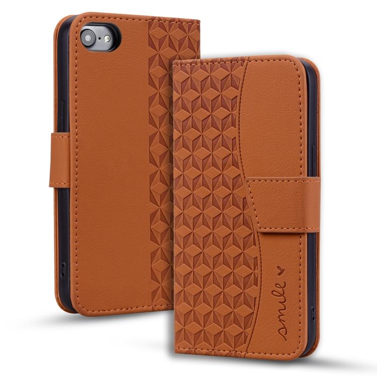 Business Diamond Buckle Leather Phone Case with Lanyard