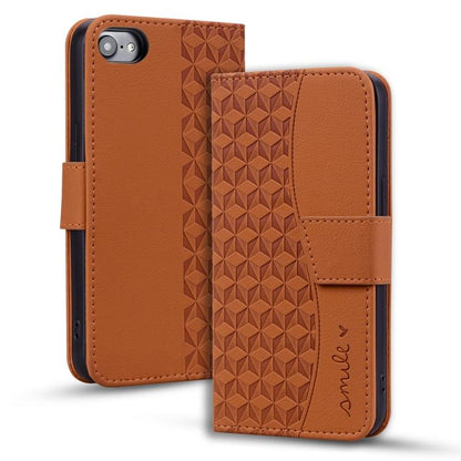 Business Diamond Buckle Leather Phone Case with Lanyard