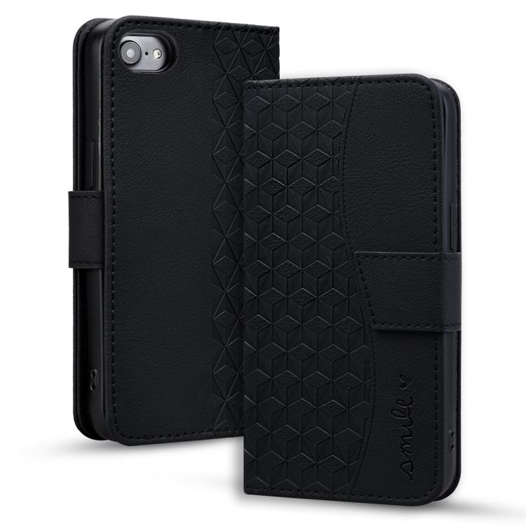 Business Diamond Buckle Leather Phone Case with Lanyard