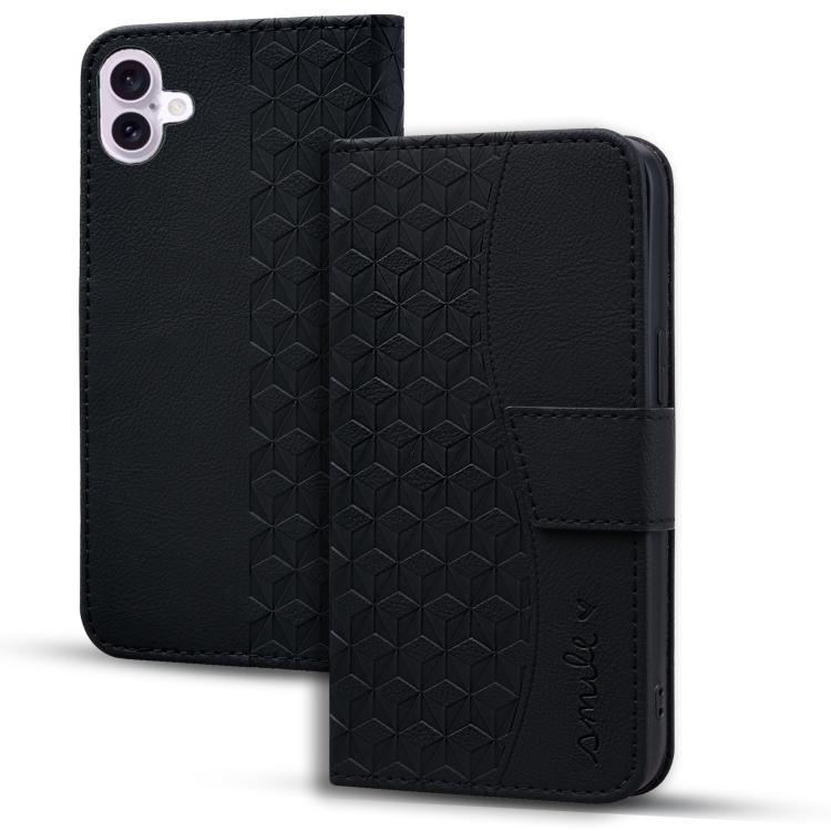 Business Diamond Buckle Leather Phone Case with Lanyard