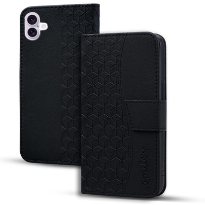Business Diamond Buckle Leather Phone Case with Lanyard