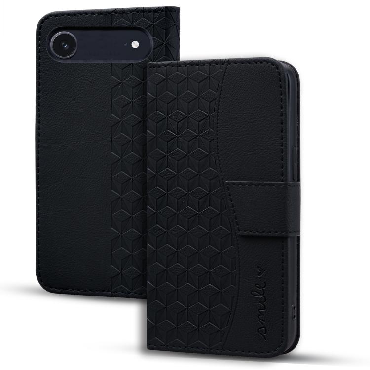 Business Diamond Buckle Leather Phone Case with Lanyard