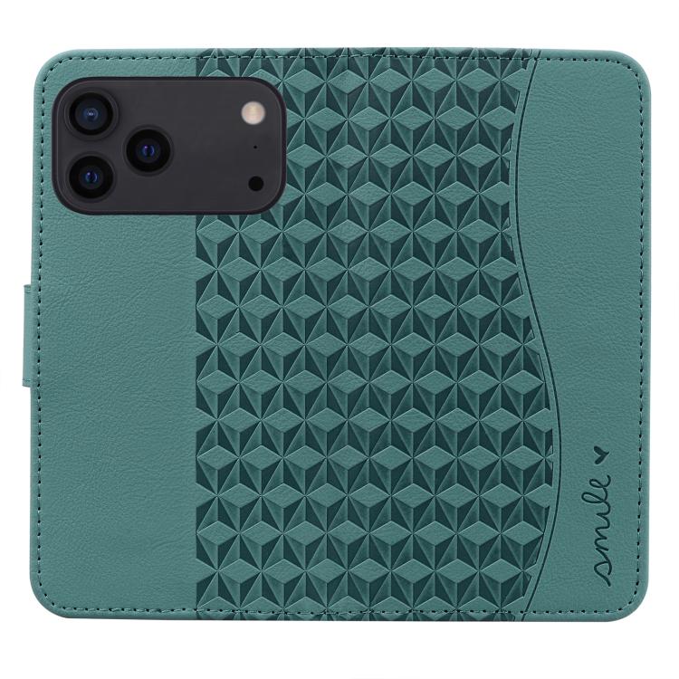 Business Diamond Buckle Leather Phone Case with Lanyard