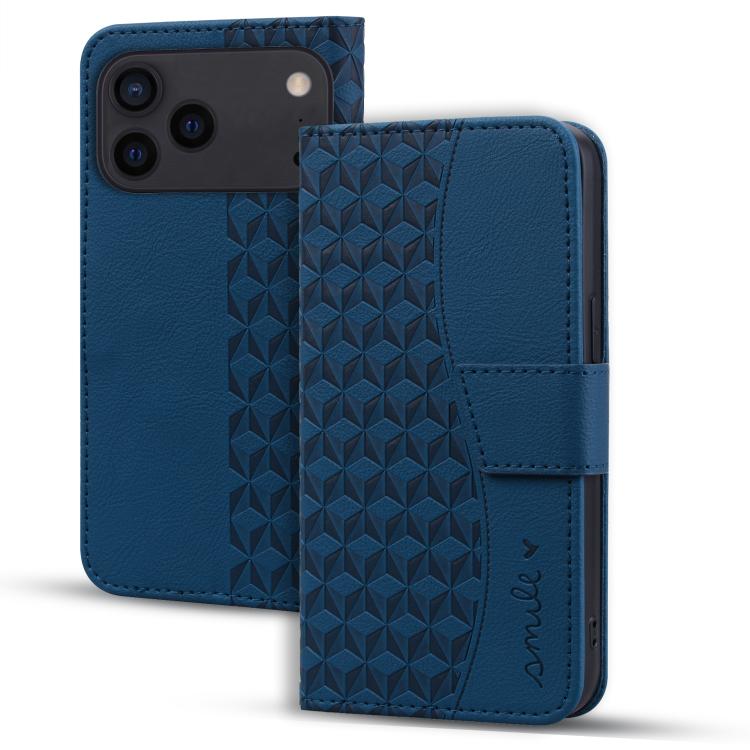 Business Diamond Buckle Leather Phone Case with Lanyard