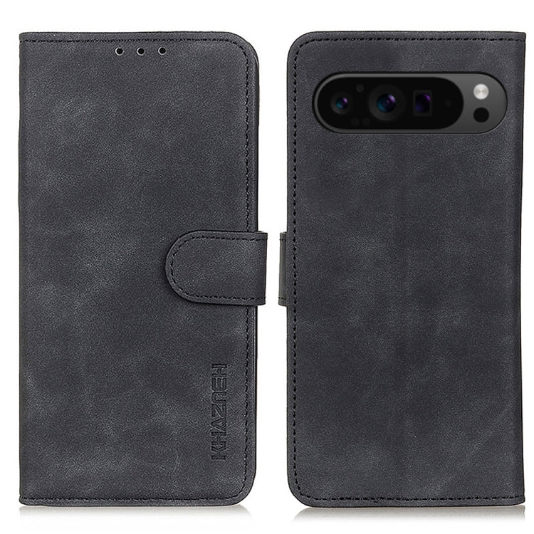KHAZNEH Retro Texture Flip Leather Phone Case, For Google Pixel 11 Pro XL, For Google Pixel 11 / 11 Pro, For Google Pixel 10a, For Google Pixel 10 Pro / 9 Pro, For Google Pixel 10 / 9, For Google Pixel 8a