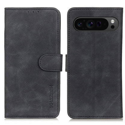 KHAZNEH Retro Texture Flip Leather Phone Case, For Google Pixel 11 Pro XL, For Google Pixel 11 / 11 Pro, For Google Pixel 10a, For Google Pixel 10 Pro / 9 Pro, For Google Pixel 10 / 9, For Google Pixel 8a