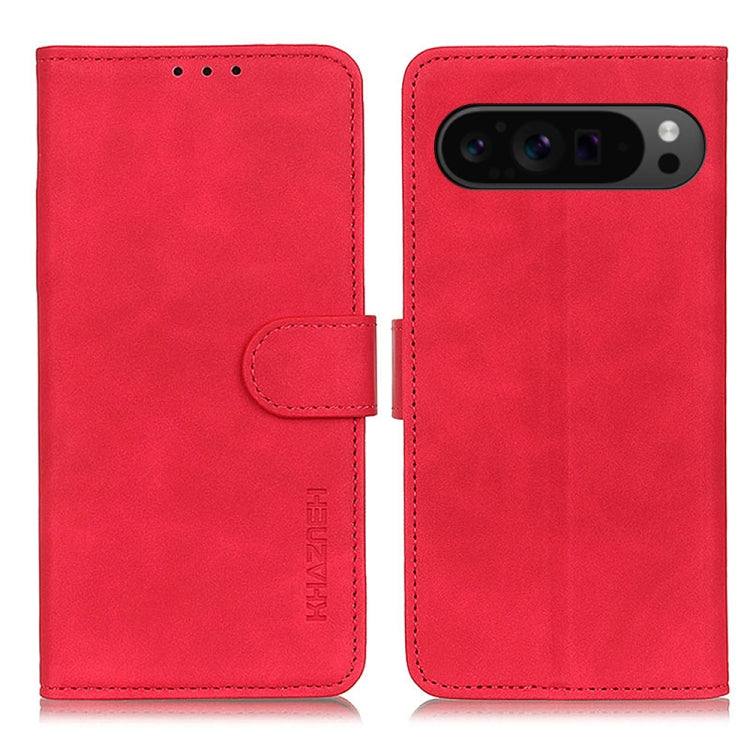 KHAZNEH Retro Texture Flip Leather Phone Case, For Google Pixel 11 Pro XL, For Google Pixel 11 / 11 Pro, For Google Pixel 10a, For Google Pixel 10 Pro / 9 Pro, For Google Pixel 10 / 9, For Google Pixel 8a