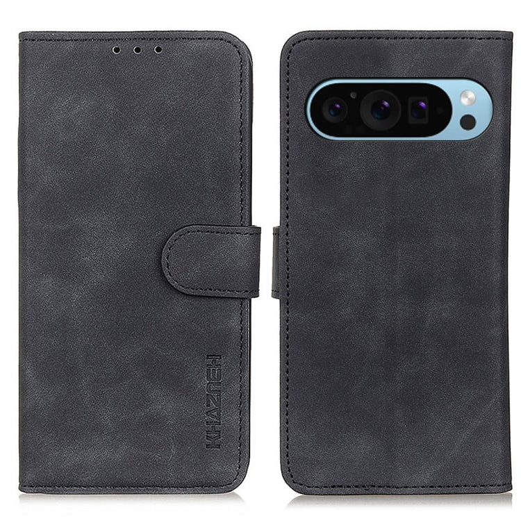 KHAZNEH Retro Texture Flip Leather Phone Case, For Google Pixel 11 Pro XL, For Google Pixel 11 / 11 Pro, For Google Pixel 10a, For Google Pixel 10 Pro / 9 Pro, For Google Pixel 10 / 9, For Google Pixel 8a
