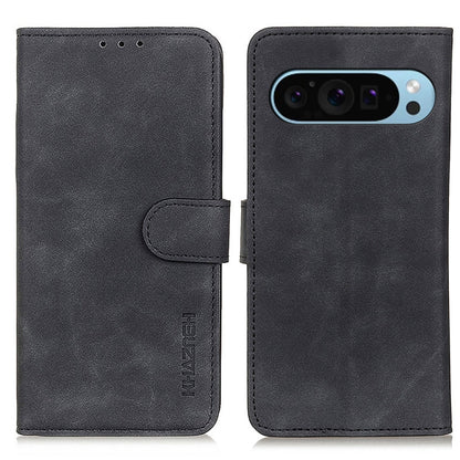 KHAZNEH Retro Texture Flip Leather Phone Case, For Google Pixel 11 Pro XL, For Google Pixel 11 / 11 Pro, For Google Pixel 10a, For Google Pixel 10 Pro / 9 Pro, For Google Pixel 10 / 9, For Google Pixel 8a