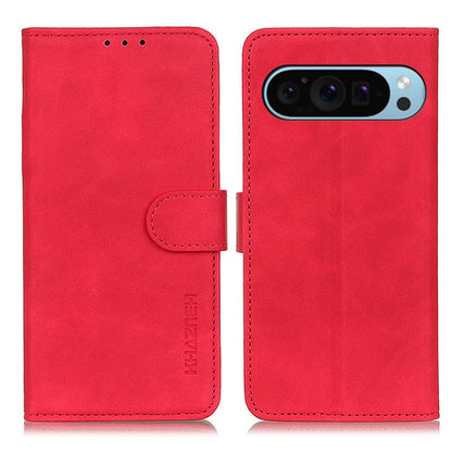 KHAZNEH Retro Texture Flip Leather Phone Case, For Google Pixel 11 Pro XL, For Google Pixel 11 / 11 Pro, For Google Pixel 10a, For Google Pixel 10 Pro / 9 Pro, For Google Pixel 10 / 9, For Google Pixel 8a