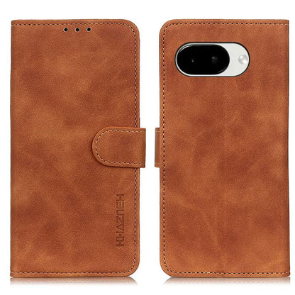 KHAZNEH Retro Texture Flip Leather Phone Case, For Google Pixel 11 Pro XL, For Google Pixel 11 / 11 Pro, For Google Pixel 10a, For Google Pixel 10 Pro / 9 Pro, For Google Pixel 10 / 9, For Google Pixel 8a