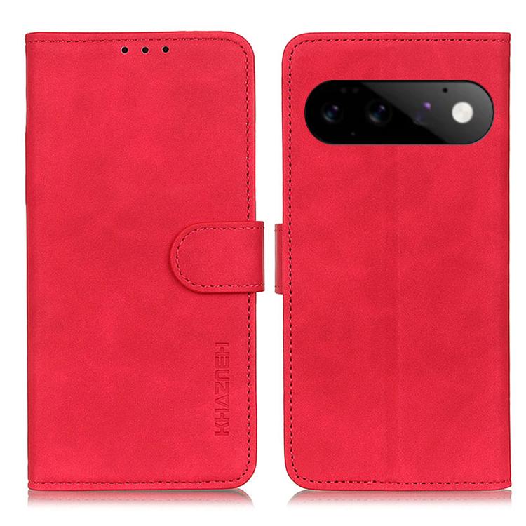 KHAZNEH Retro Texture Flip Leather Phone Case, For Google Pixel 11 Pro XL, For Google Pixel 11 / 11 Pro, For Google Pixel 10a, For Google Pixel 10 Pro / 9 Pro, For Google Pixel 10 / 9, For Google Pixel 8a