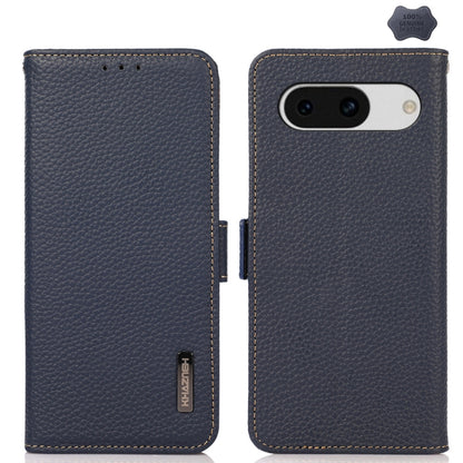 KHAZNEH Side-Magnetic Litchi Genuine Leather RFID Phone Case, For Google Pixel 11 Pro XL, For Google Pixel 11 Pro / 11, For Google Pixel 10a, For Google Pixel 9a, For Google Pixel 9 Pro, For Google Pixel 9, For Google Pixel 8a
