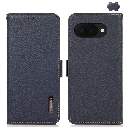 KHAZNEH Side-Magnetic Litchi Genuine Leather RFID Phone Case, For Google Pixel 11 Pro XL, For Google Pixel 11 Pro / 11, For Google Pixel 10a, For Google Pixel 9a, For Google Pixel 9 Pro, For Google Pixel 9, For Google Pixel 8a