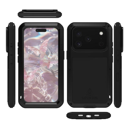LOVE MEI Metal Shockproof Life Waterproof Dustproof Phone Case, For iPhone 18 Pro / 17 Pro, For iPhone 18 Pro Max / 17 Pro Max, For iPhone 17, For iPhone 16 Pro Max, For iPhone 16 Pro, For iPhone 16, For iPhone 15 Pro Max, For iPhone 15 Pro            ...