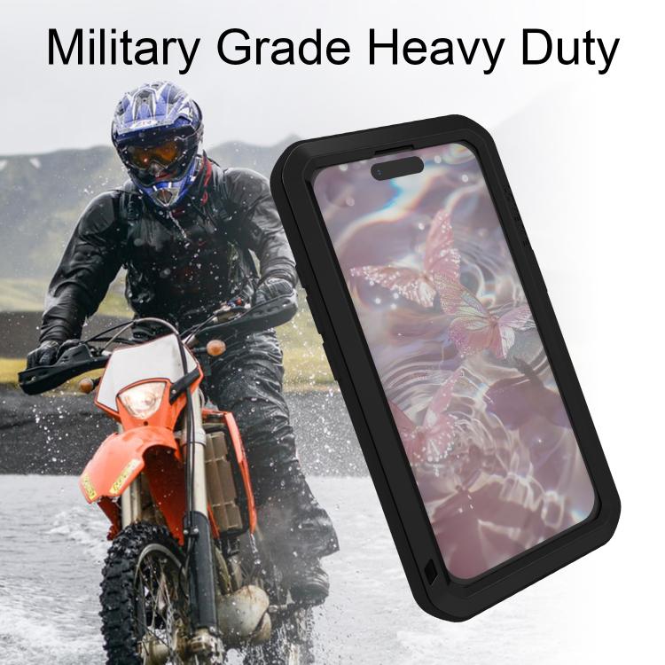 LOVE MEI Metal Shockproof Life Waterproof Dustproof Phone Case, For iPhone 18 Pro / 17 Pro, For iPhone 18 Pro Max / 17 Pro Max, For iPhone 17, For iPhone 16 Pro Max, For iPhone 16 Pro, For iPhone 16, For iPhone 15 Pro Max, For iPhone 15 Pro            ...