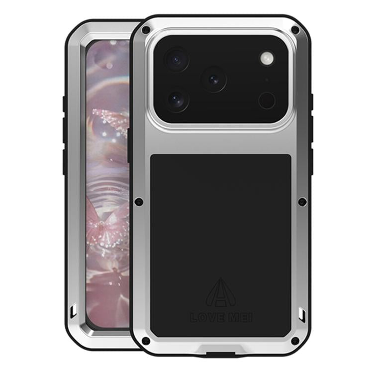 LOVE MEI Metal Shockproof Life Waterproof Dustproof Phone Case, For iPhone 18 Pro / 17 Pro, For iPhone 18 Pro Max / 17 Pro Max, For iPhone 17, For iPhone 16 Pro Max, For iPhone 16 Pro, For iPhone 16, For iPhone 15 Pro Max, For iPhone 15 Pro            ...