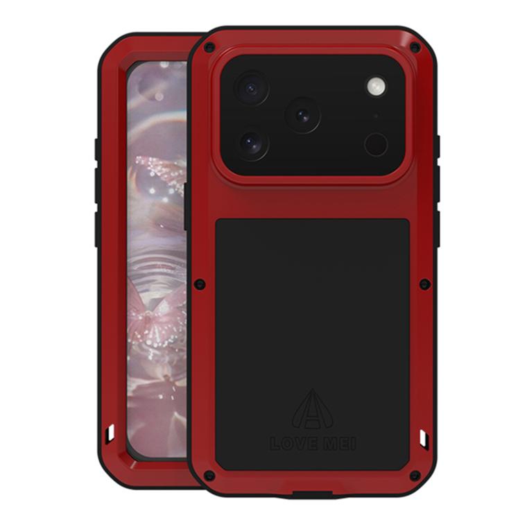 LOVE MEI Metal Shockproof Life Waterproof Dustproof Phone Case, For iPhone 18 Pro / 17 Pro, For iPhone 18 Pro Max / 17 Pro Max, For iPhone 17, For iPhone 16 Pro Max, For iPhone 16 Pro, For iPhone 16, For iPhone 15 Pro Max, For iPhone 15 Pro            ...