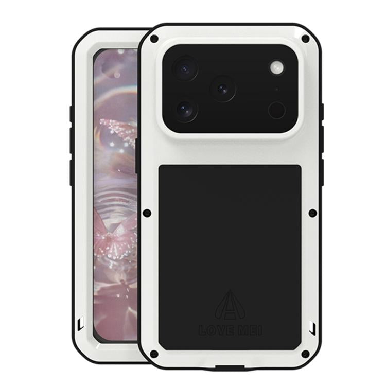 LOVE MEI Metal Shockproof Life Waterproof Dustproof Phone Case, For iPhone 18 Pro / 17 Pro, For iPhone 18 Pro Max / 17 Pro Max, For iPhone 17, For iPhone 16 Pro Max, For iPhone 16 Pro, For iPhone 16, For iPhone 15 Pro Max, For iPhone 15 Pro            ...