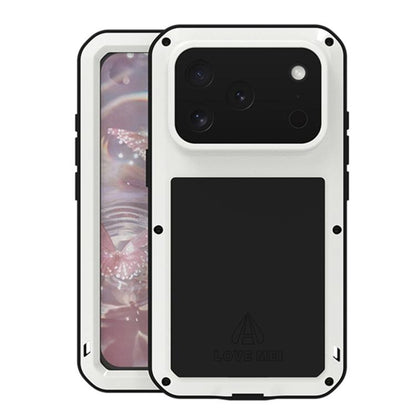 LOVE MEI Metal Shockproof Life Waterproof Dustproof Phone Case, For iPhone 18 Pro / 17 Pro, For iPhone 18 Pro Max / 17 Pro Max, For iPhone 17, For iPhone 16 Pro Max, For iPhone 16 Pro, For iPhone 16, For iPhone 15 Pro Max, For iPhone 15 Pro            ...
