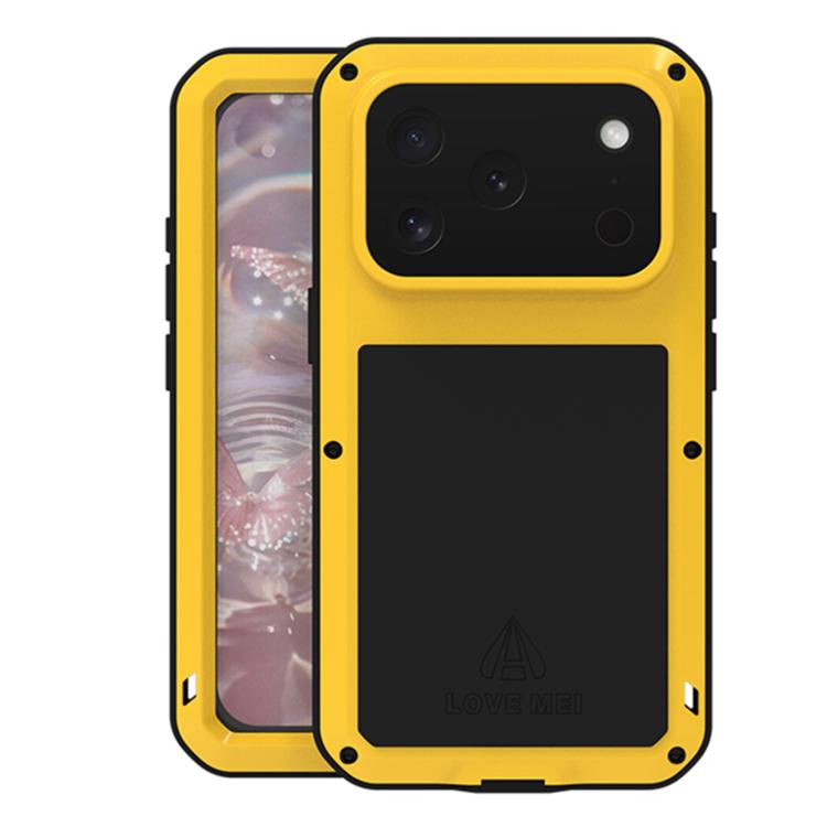 LOVE MEI Metal Shockproof Life Waterproof Dustproof Phone Case, For iPhone 18 Pro / 17 Pro, For iPhone 18 Pro Max / 17 Pro Max, For iPhone 17, For iPhone 16 Pro Max, For iPhone 16 Pro, For iPhone 16, For iPhone 15 Pro Max, For iPhone 15 Pro            ...