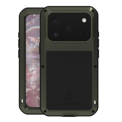 LOVE MEI Metal Shockproof Life Waterproof Dustproof Phone Case, For iPhone 18 Pro / 17 Pro, For iPhone 18 Pro Max / 17 Pro Max, For iPhone 17, For iPhone 16 Pro Max, For iPhone 16 Pro, For iPhone 16, For iPhone 15 Pro Max, For iPhone 15 Pro            ...