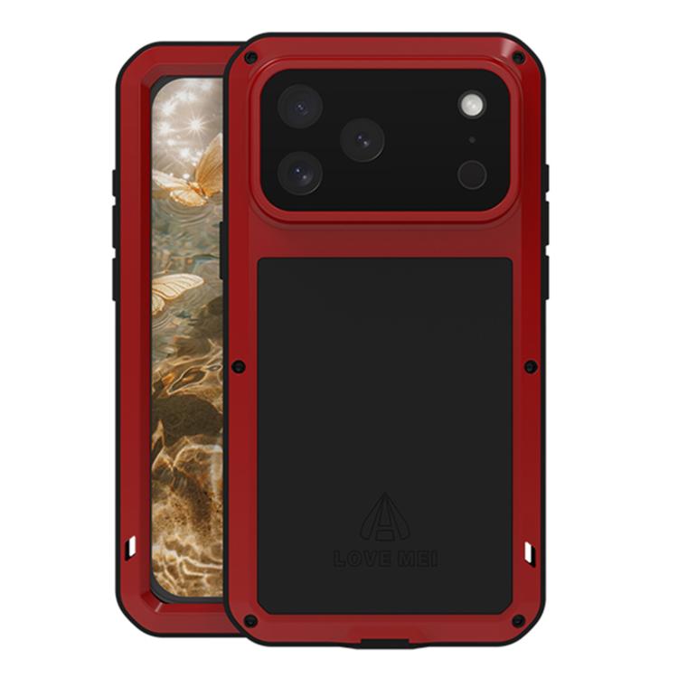 LOVE MEI Metal Shockproof Life Waterproof Dustproof Phone Case, For iPhone 18 Pro / 17 Pro, For iPhone 18 Pro Max / 17 Pro Max, For iPhone 17, For iPhone 16 Pro Max, For iPhone 16 Pro, For iPhone 16, For iPhone 15 Pro Max, For iPhone 15 Pro            ...
