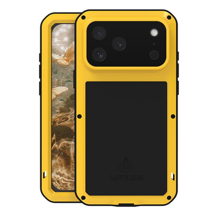 LOVE MEI Metal Shockproof Life Waterproof Dustproof Phone Case, For iPhone 18 Pro / 17 Pro, For iPhone 18 Pro Max / 17 Pro Max, For iPhone 17, For iPhone 16 Pro Max, For iPhone 16 Pro, For iPhone 16, For iPhone 15 Pro Max, For iPhone 15 Pro            ...