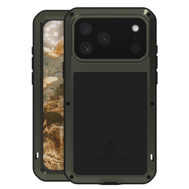 LOVE MEI Metal Shockproof Life Waterproof Dustproof Phone Case, For iPhone 18 Pro / 17 Pro, For iPhone 18 Pro Max / 17 Pro Max, For iPhone 17, For iPhone 16 Pro Max, For iPhone 16 Pro, For iPhone 16, For iPhone 15 Pro Max, For iPhone 15 Pro            ...