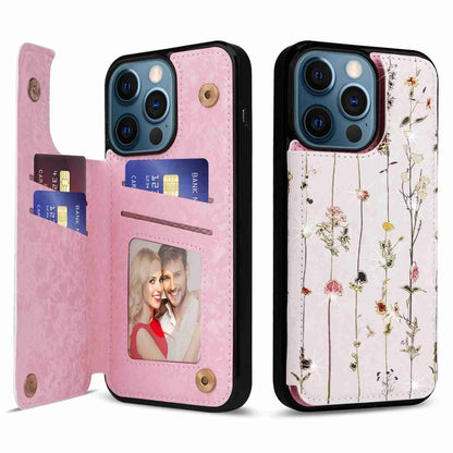 Printed Double Buckle RFID Anti-theft Phone Case
