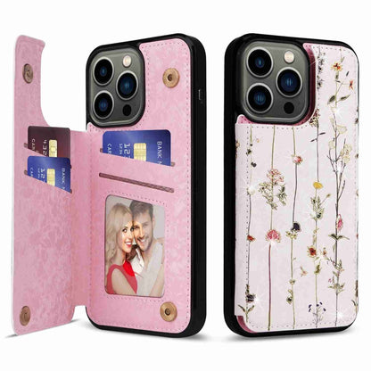 Printed Double Buckle RFID Anti-theft Phone Case
