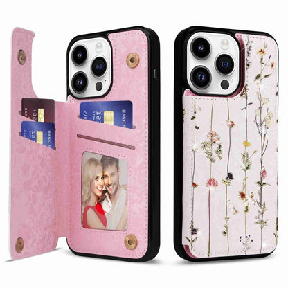 Printed Double Buckle RFID Anti-theft Phone Case