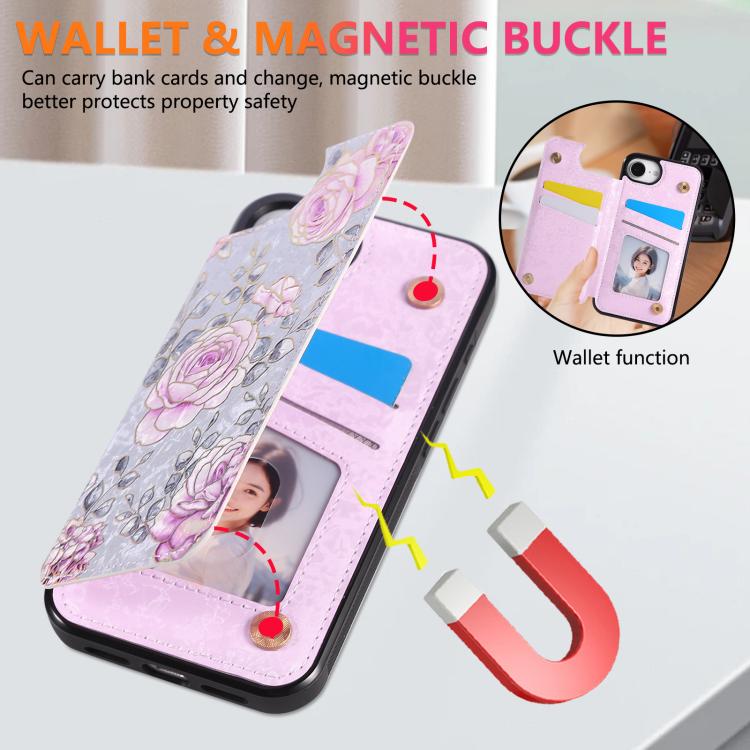 Printed Double Buckle RFID Anti-theft Phone Case, For iPhone 17e / 16e, For iPhone 17 Pro Max, For iPhone 17 Pro, For iPhone 17, For iPhone Air, For iPhone 16 Pro Max, For iPhone 16 Pro, For iPhone 16 Plus, For iPhone 16, For iPhone 15 Pro Max         ...