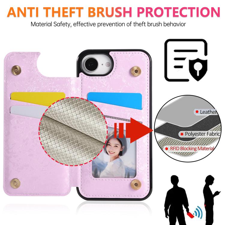 Printed Double Buckle RFID Anti-theft Phone Case, For iPhone 17e / 16e, For iPhone 17 Pro Max, For iPhone 17 Pro, For iPhone 17, For iPhone Air, For iPhone 16 Pro Max, For iPhone 16 Pro, For iPhone 16 Plus, For iPhone 16, For iPhone 15 Pro Max         ...