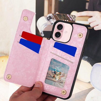 Printed Double Buckle RFID Anti-theft Phone Case, For iPhone 18 / 17, For iPhone 18 Pro / 17 Pro, For iPhone 18 Pro Max / 17 Pro Max, For iPhone 17e / 16e, For iPhone Air, For iPhone 16 Pro Max, For iPhone 16 Pro, For iPhone 16 Plus, For iPhone 16     ...