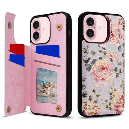 Printed Double Buckle RFID Anti-theft Phone Case, For iPhone 18 / 17, For iPhone 18 Pro / 17 Pro, For iPhone 18 Pro Max / 17 Pro Max, For iPhone 17e / 16e, For iPhone Air, For iPhone 16 Pro Max, For iPhone 16 Pro, For iPhone 16 Plus, For iPhone 16     ...