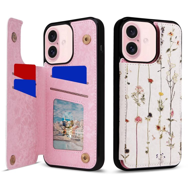 Printed Double Buckle RFID Anti-theft Phone Case, For iPhone 18 / 17, For iPhone 18 Pro / 17 Pro, For iPhone 18 Pro Max / 17 Pro Max, For iPhone 17e / 16e, For iPhone Air, For iPhone 16 Pro Max, For iPhone 16 Pro, For iPhone 16 Plus, For iPhone 16     ...