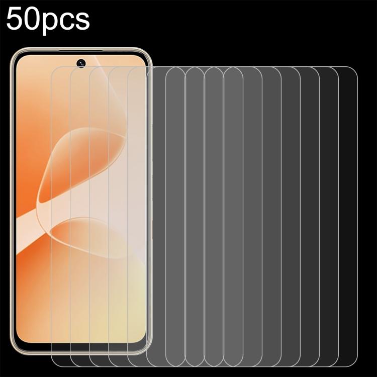 50pcs 0.26mm 9H 2.5D Tempered Glass Film, For Infinix GT 50 Pro 5G, For Infinix Hot 70 4G, For Infinix Hot 70 5G, For Infinix Note 60 Ultra 5G, For Infinix Smart 20 4G, For Infinix Note 60 Pro 5G, For Infinix Note 60 5G, For Infinix Hot 60i 5G         ...