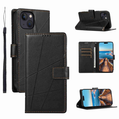 PU Genuine Leather Texture Embossed Line Phone Case