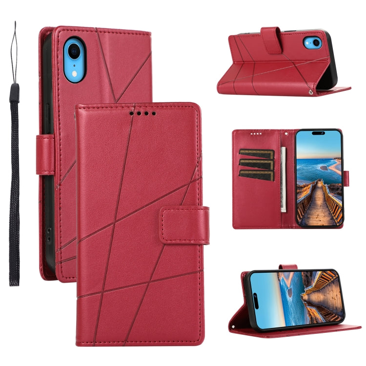 PU Genuine Leather Texture Embossed Line Phone Case