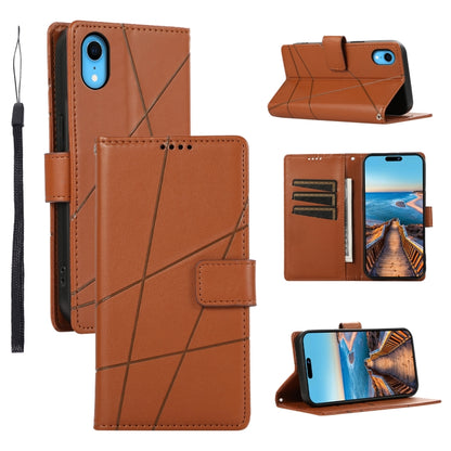 PU Genuine Leather Texture Embossed Line Phone Case