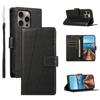 PU Genuine Leather Texture Embossed Line Phone Case