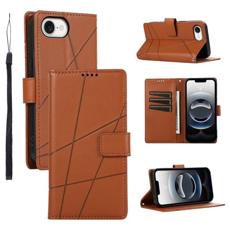 PU Genuine Leather Texture Embossed Line Phone Case, For iPhone 17e / 16e, For iPhone 17 Pro Max, For iPhone 17 Pro, For iPhone 17, For iPhone Air, For iPhone 16 Pro Max, For iPhone 16 Pro, For iPhone 16 Plus, For iPhone 16, For iPhone 15 Pro Max      ...