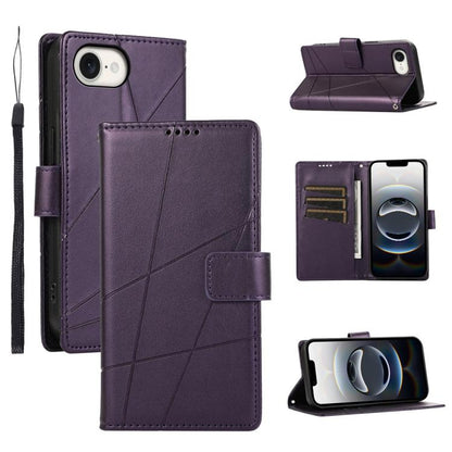 PU Genuine Leather Texture Embossed Line Phone Case