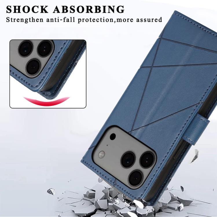 PU Genuine Leather Texture Embossed Line Phone Case