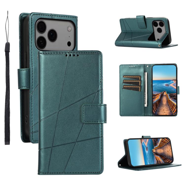 PU Genuine Leather Texture Embossed Line Phone Case