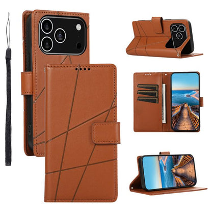 PU Genuine Leather Texture Embossed Line Phone Case, For iPhone 17e / 16e, For iPhone 17 Pro Max, For iPhone 17 Pro, For iPhone 17, For iPhone Air, For iPhone 16 Pro Max, For iPhone 16 Pro, For iPhone 16 Plus, For iPhone 16, For iPhone 15 Pro Max      ...