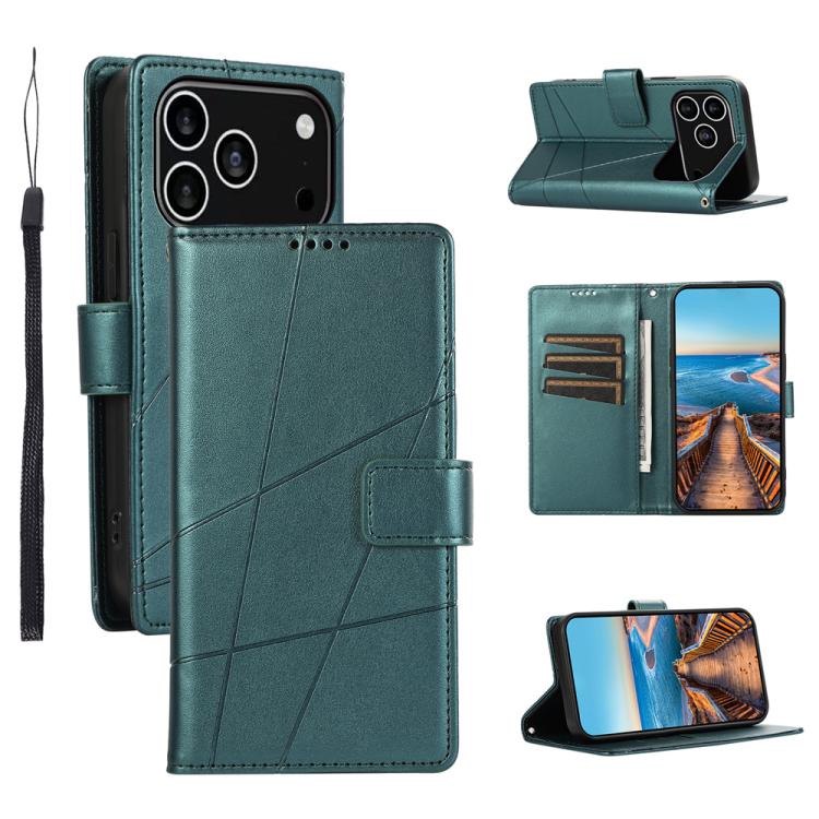 PU Genuine Leather Texture Embossed Line Phone Case