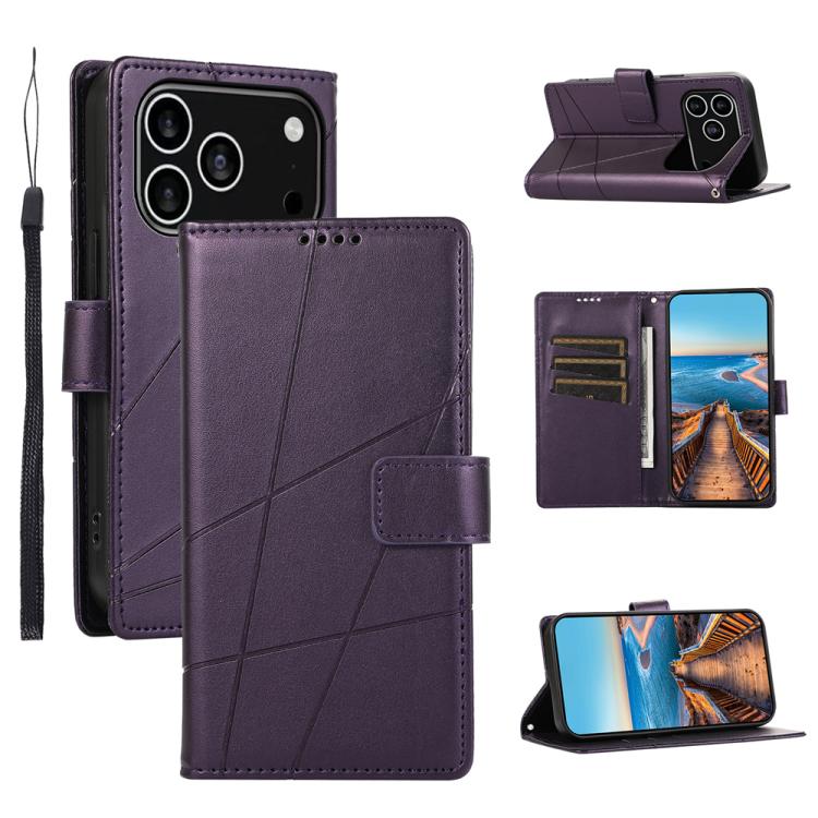 PU Genuine Leather Texture Embossed Line Phone Case, For iPhone 17e / 16e, For iPhone 17 Pro Max, For iPhone 17 Pro, For iPhone 17, For iPhone Air, For iPhone 16 Pro Max, For iPhone 16 Pro, For iPhone 16 Plus, For iPhone 16, For iPhone 15 Pro Max      ...